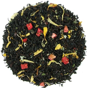 Jahody so smotanou - čierny aromatizovaný čaj