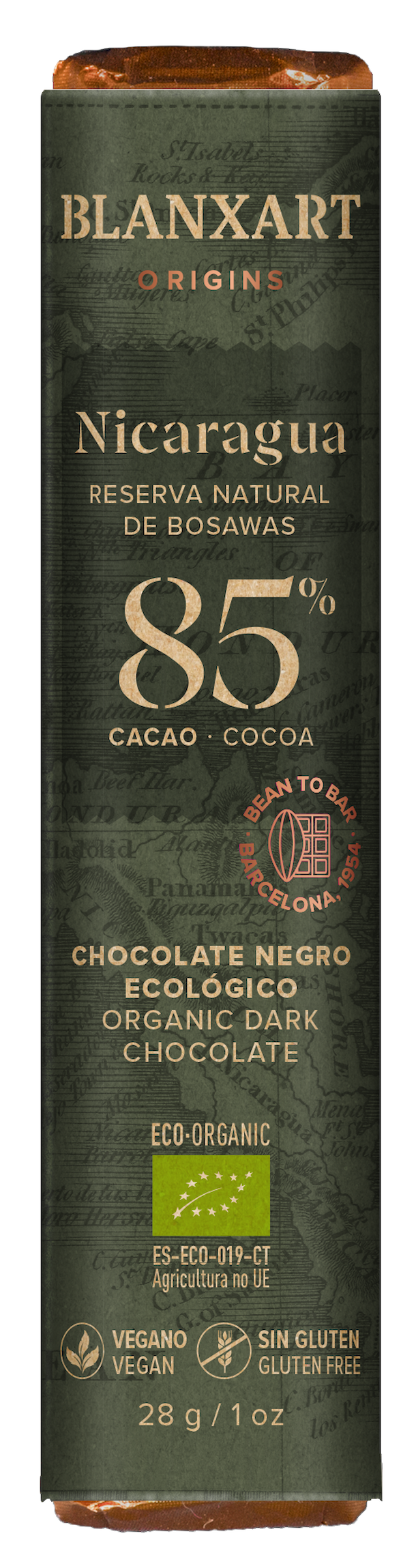 BX Nicaragua 85% BIO hořká čokoláda 28g