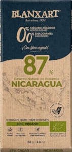 BX Nicaragua 87% BIO hořká čokoláda bez cukru a sladidel 80g