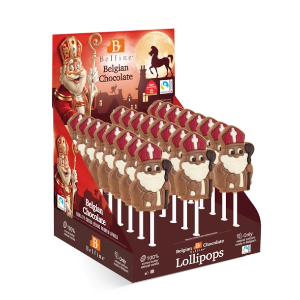 Čokoládová lízátka - Mikuláš z mléčné čokolády  25g