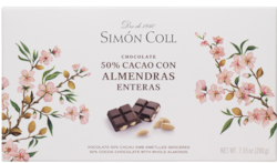 SC Hořká čokoláda s mandlemi 200 g.