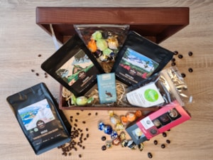Darčekový BOX Premium s kávou a čokoládou