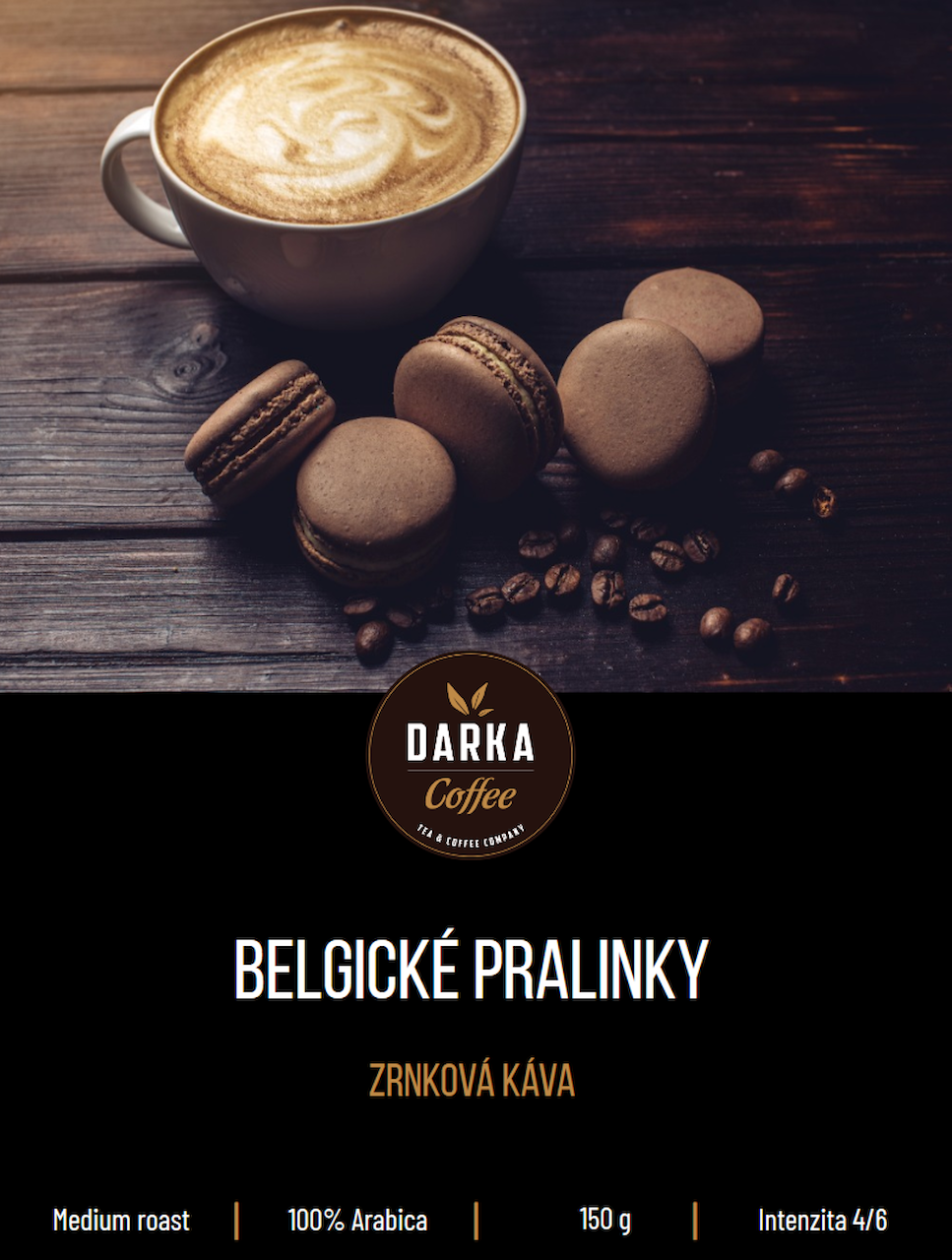 Belgické pralinky zrnková káva 150 g