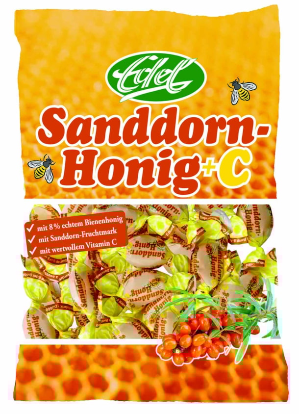 Edel Medové bonbóny s rakytníkem a vitamínem C 100g