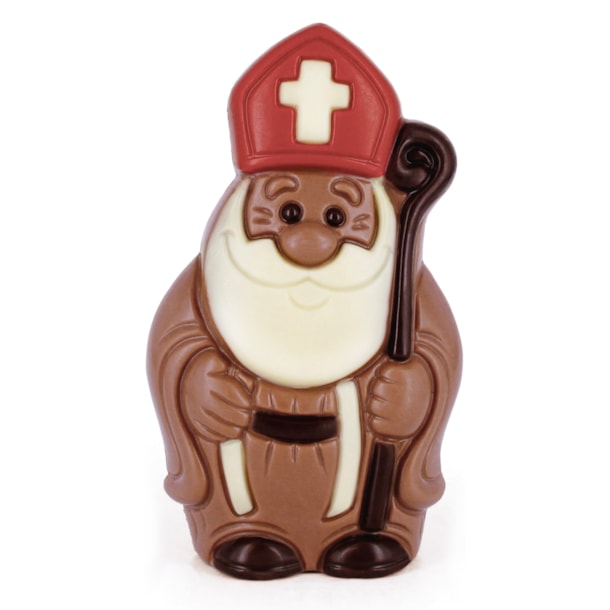 Mikuláš -  figurka z mléčné  čokolády dekorované 75g