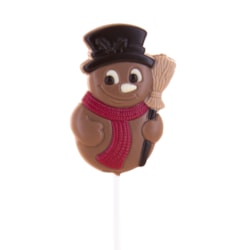 Čokoládová lízátka - Sněhulák z mléčné nebo bílé čokolády  25g