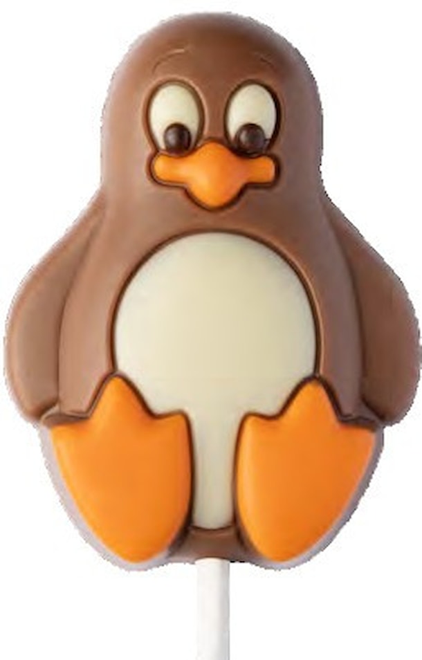 WE Tučňák - lízátko z mléčné čokolády 35g