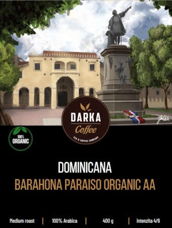 Káva Dominicana Barahona Paraiso Organic AA 5 x 1 kg