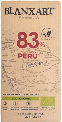 BX Peru 83 % hořká BIO čokoláda 75g