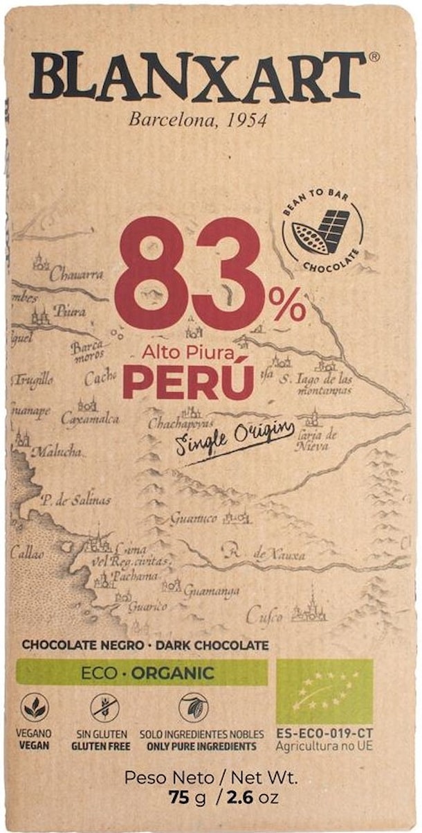 BX Peru 83 % hořká BIO čokoláda 75g
