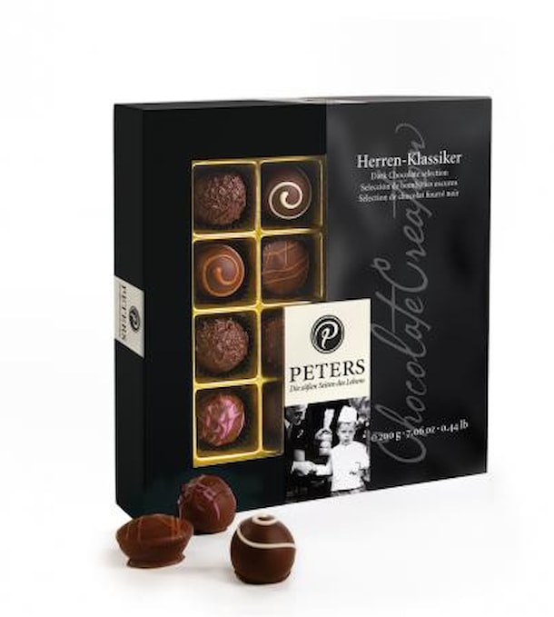 PE Klasicka kolekce pralinek z hořké čokolády 200g