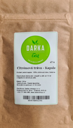 Kapsle Citrónová tráva