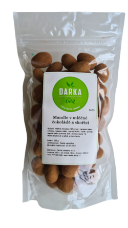 Mandle v mléčné čokoládě a skořici