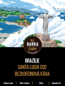 Brazília Santa Lucia CO2 - bezkofeínová zrnková káva