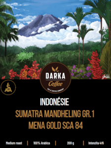 Indonesie Sumatra Mandheling Gr.1 Mena Gold SCA 84 - zrnková káva