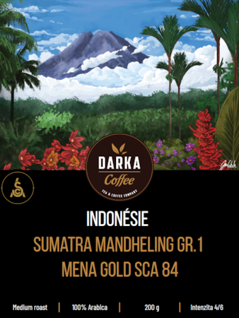 Indonézia Sumatra Mandheling Gr.1 Mena Gold SCA 84 - zrnková káva