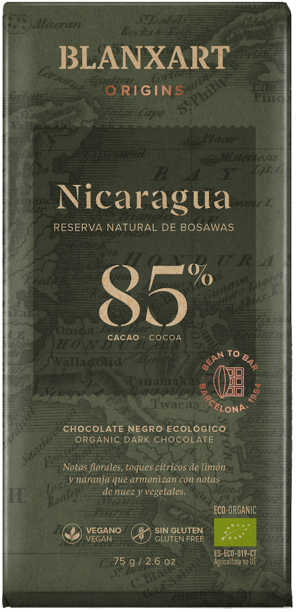BX Nicaragua BIO hořká 85% čokoláda 75g