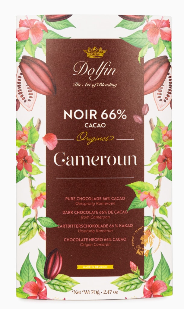Cameroon - 66 % hořká čokoláda.