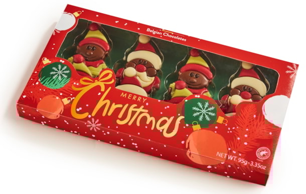 IX Vánoční dárková kolekce čokolád Santa + skřítek 95g