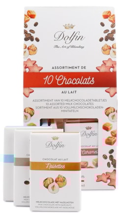 Kolekce mléčných čokolád / 5 příchutí 100g