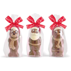 Vánoční figurky z mléčné  čokolády dekorované 55g