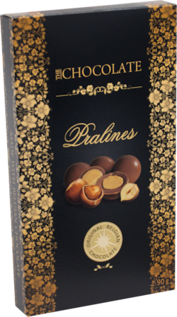 Mléčná čokoláda formovaná s lísko oříškovou náplní 90g