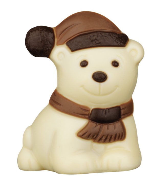 WE Medvídek z bílé čokolády s dekorem 30g