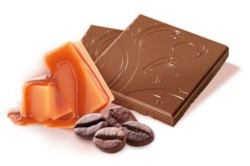 HE Mléčná čokoláda s kávou a karamelem 80g