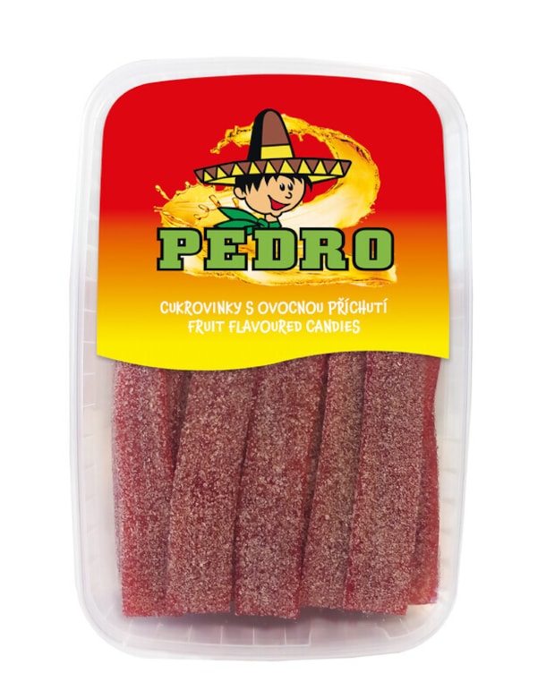 Kyselé jahodové pásky 750g