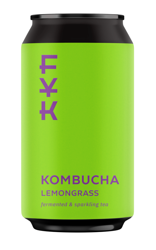 Kombucha Citrónová tráva - plechovka 330 ml