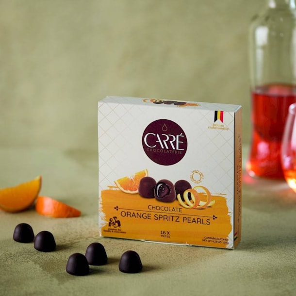 CE Orange Spritz box - hořká čokoláda s pomerančovým likérem 120g