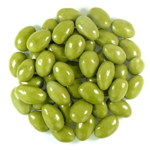 Mandle v bílé čokoládě s matchou