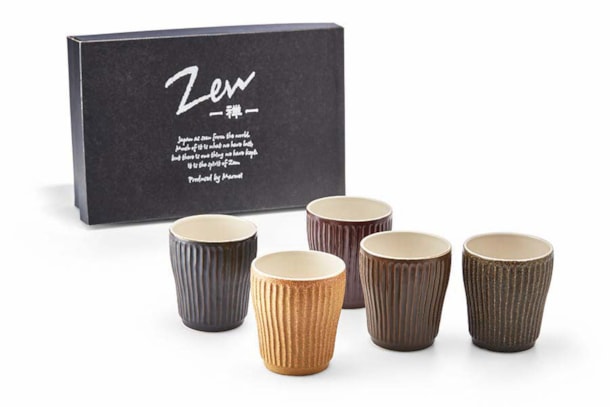 Hiko - japonské keramické šálky 5ks - 200ml 