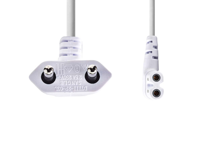 Kabel síťový C7 230V 2m k TV-audio-video přístrojům
