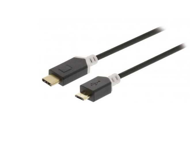 MicroUSB vidlice - USB-C vidlice 1m kabel USB2.0