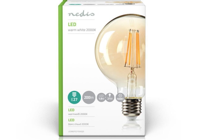 Nedis LED 1,9W E27 230V Globe žárovka LEDBDFE27G95GD