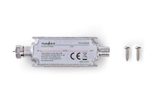 Nedis LTE filtr 694 - 862 MHz, -2.7 dB (SFILLTE20ME)