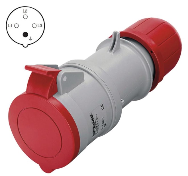 Spojka 4P 16A-400V, IP44