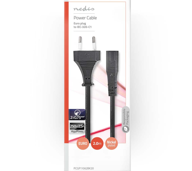 kabel síťový 230V 2m k holícím strojkům kroucený