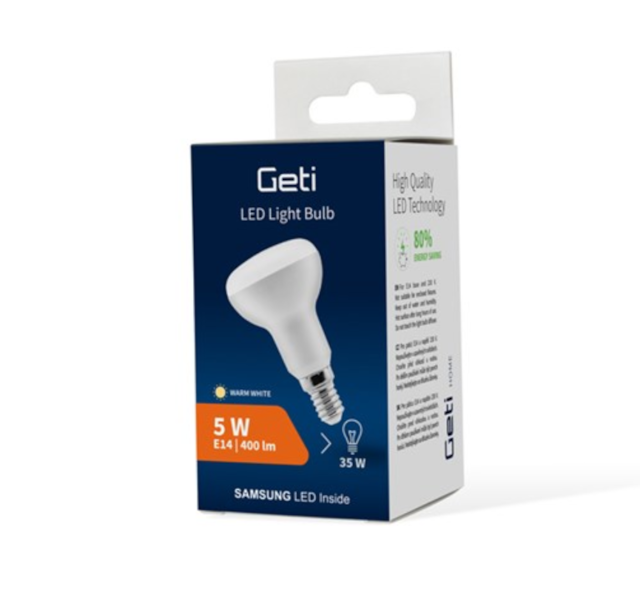 Geti LED E14 5W R50 bílá teplá 