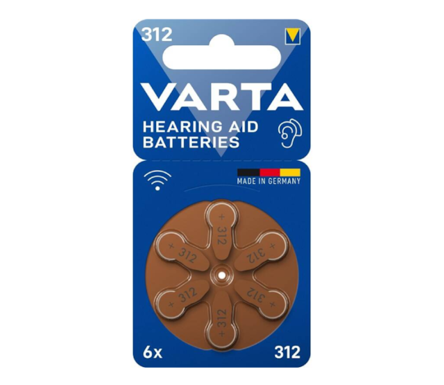 Varta Hearing Aid Batteries 312, blistr 6ks