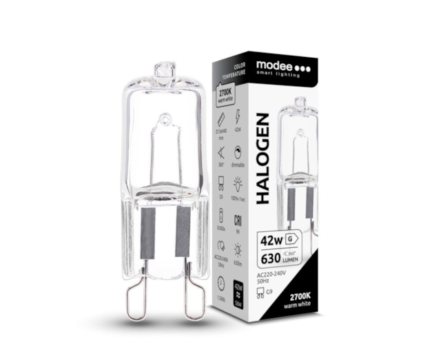 Modee ECO halogenová žárovka G9 42W 630 lm teplá bílá, stmívatelná (ML-HG942W)