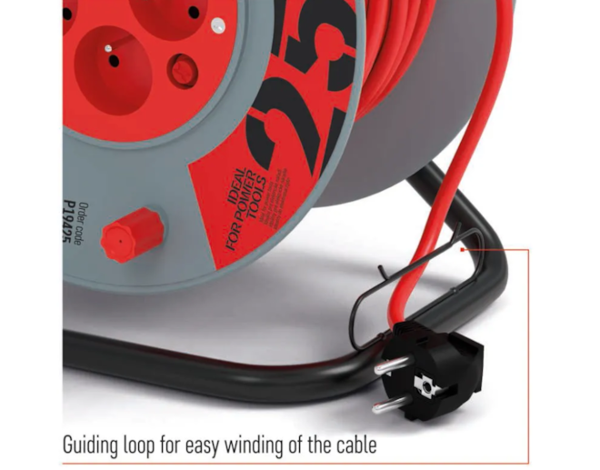 Prodlužovací kabel 25m, 4 zásuvky