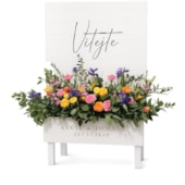 bílý stojan acko vitejte_easywedding.JPG