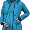 Zimní vyteplená bunda pro těhotné a nosící ženy, petrolejová, Jožánek S/M