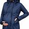 Zimní vyteplená bunda pro těhotné a nosící ženy, tmavě modrá, Jožánek