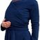 Těhotenský a nosící zavinovací fleecový kabátek, tmavě modrý, Jožánek S/M