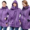 Zimní vyteplená bunda pro těhotné a nosící ženy, fialová, Jožánek M/L
