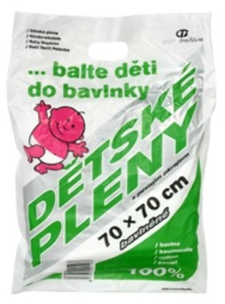 Biele bavlnené plienky 70x70cm, plienky Libstat