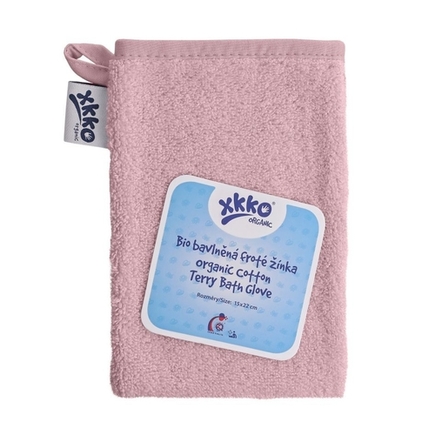 BIO bavlnené froté žínka XKKO Organic - Baby Pink
